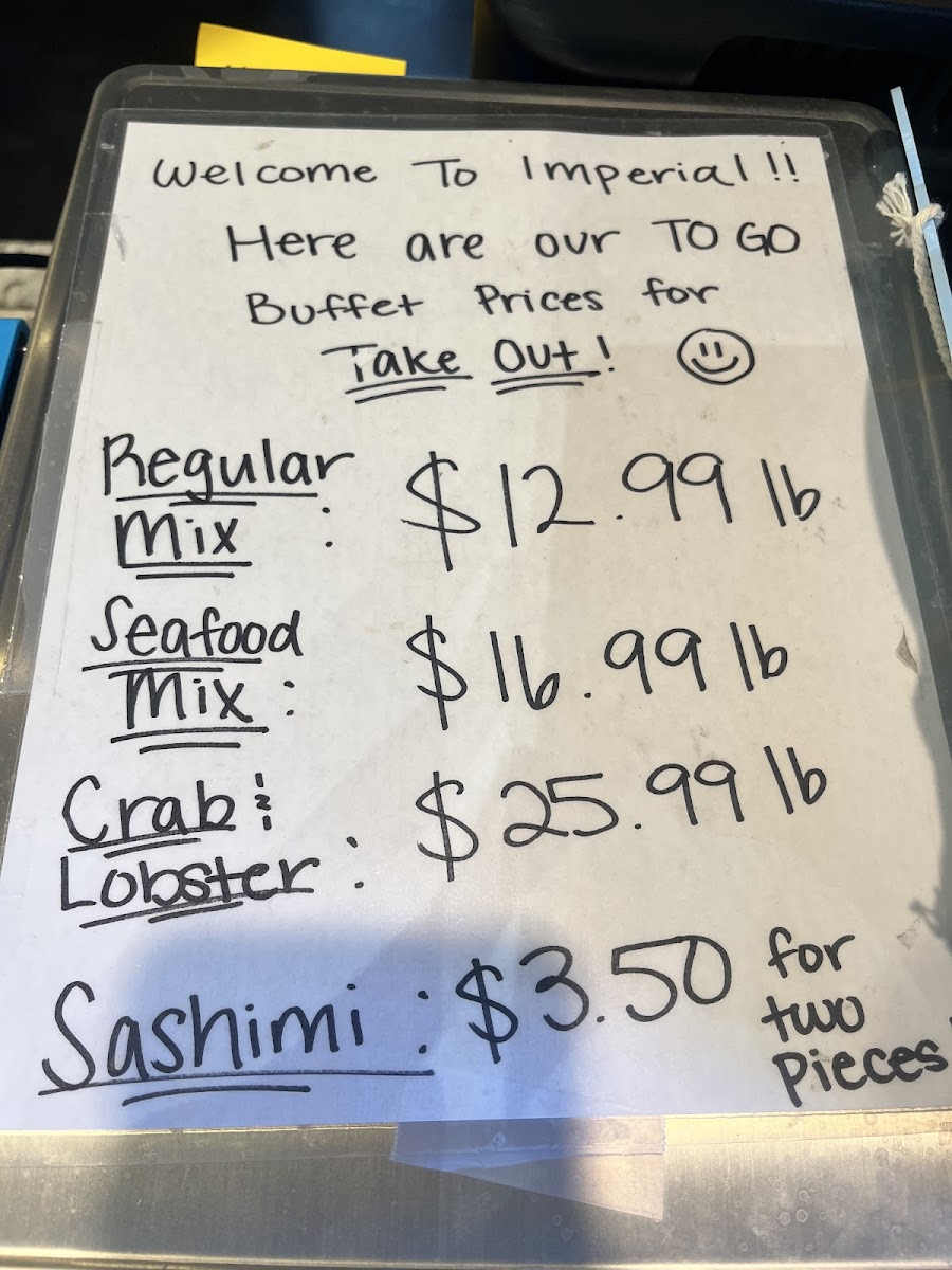 Imperial Sushi Seafood Buffet Menu - Image 5